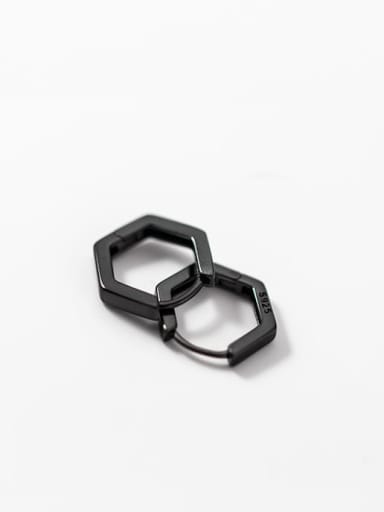 hexagon 925 Sterling Silver Geometric Minimalist Huggie Earring