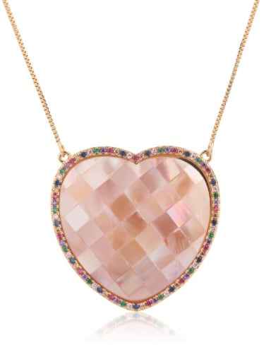 Brass Shell Heart Minimalist Necklace
