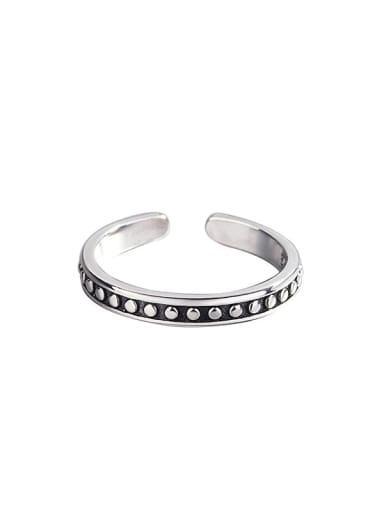 925 Sterling Silver Geometric Vintage Midi Ring
