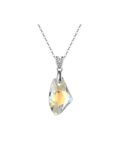 925 Sterling Silver Austrian Crystal Geometric Luxury Necklace