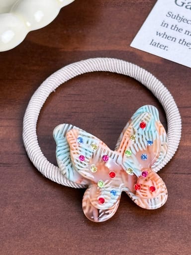 Orange headband 3.6cm Cellulose Acetate Minimalist Butterfly Alloy Hair Rope