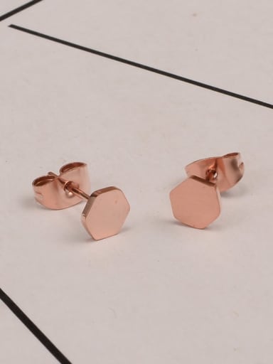 Titanium smooth Geometric Minimalist Stud Earring