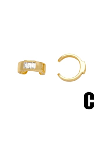 Brass Geometric Minimalist Clip Earring