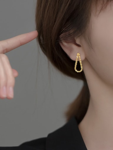 water drop earrings gold 925 Sterling Silver Tassel Minimalist Threader Earring