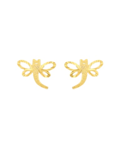 Alloy Dragonfly Minimalist Stud Earring