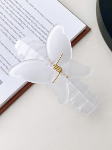 transparent color Alloy Resin Minimalist Butterfly Jaw Hair Claw