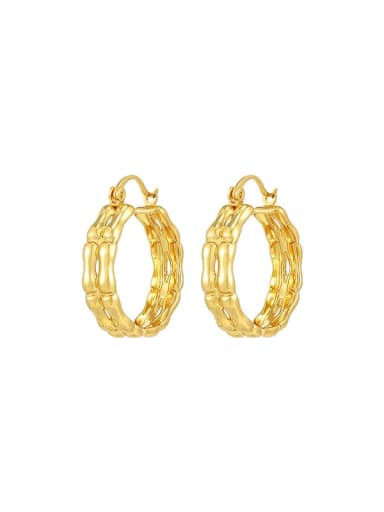 Alloy  Hollow Geometric Vintage Huggie Earring