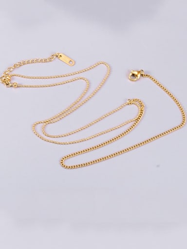 Titanium Bead Round Minimalist chain Necklace