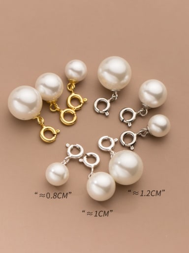 925 Sterling Silver Imitation Pearl Minimalist Bead  Pendant