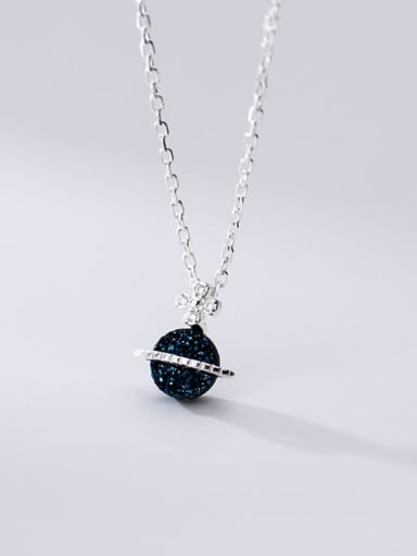 925 Sterling Silver Rhinestone Star Minimalist Necklace