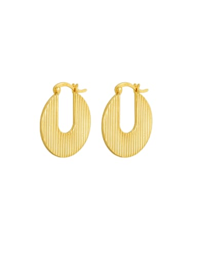 Gold handbag pleated ear buckle 925 Sterling Silver Geometric Minimalist Huggie Earring