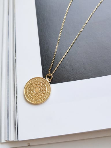 925 Sterling Silver Round Vintage Necklace