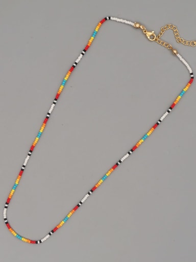 FG N210009A Bohemia Miyuki Millet Bead Multi Color Bracelet and Necklace Set