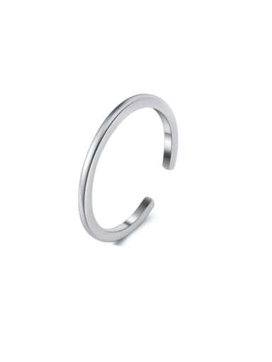 Platinum, 1.0g 925 Sterling Silver Geometric Minimalist Band Ring