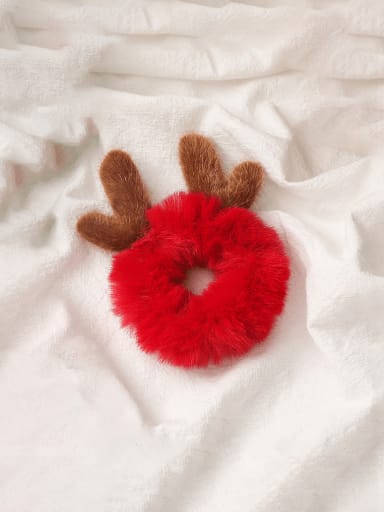 A Deep Fried Deer Horn Hairball Cute Christmas Seris Multi Color Hair Rope