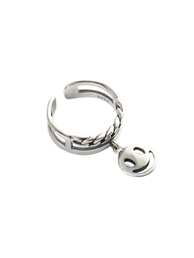 925 Sterling Silver Geometric Vintage Twist Stackable Ring