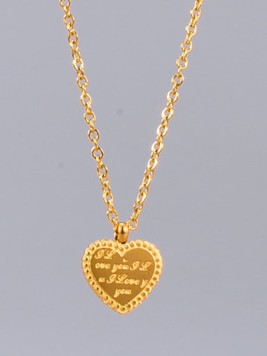 Titanium Heart letter Minimalist Necklace