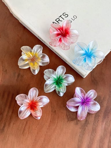 Cellulose Acetate Trend Flower Alloy Multi Color Jaw Hair Claw