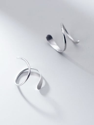 925 Sterling Silver Irregular Minimalist Stud Earring