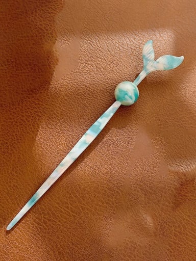 Dazzling Blue 19cm Cellulose Acetate Cute Irregular Hair Stick