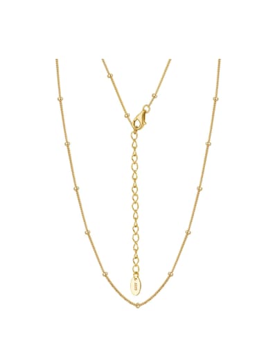 14K gold 925 Sterling Silver Minimalist Chain Necklace