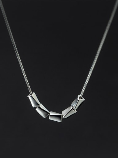 925 Sterling Silver Square Minimalist Necklace