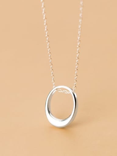 925 Sterling Silver  Hollow Geometric Minimalist Necklace