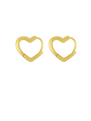 heart-shaped Brass Hollow Heart Vintage Stud Earring