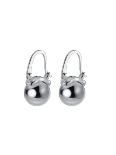 925 Sterling Silver Ball Minimalist Huggie Earring