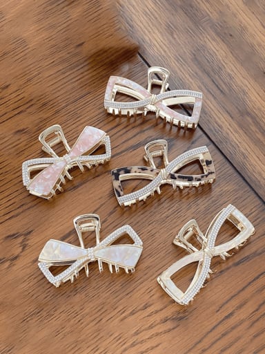 Trend Bowknot Imitation Pearl Jaw Hair Claw
