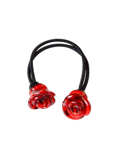 Cellulose Acetate Cute  Leopard head rope Double-headed rose Rubber band  Hair Rope