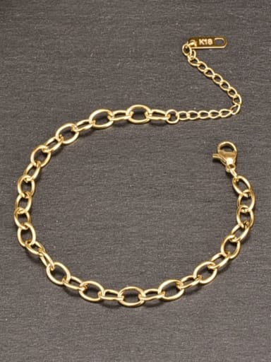 Titanium Steel  Minimalist Hollow Geometric Chain Link Bracelet