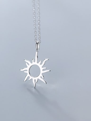 925 Sterling Silver Sun Flower Minimalist Necklace