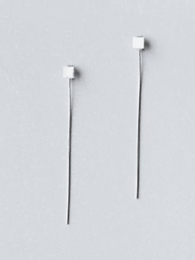 925 Sterling Silver Geometric Tassel Minimalist Threader Earring