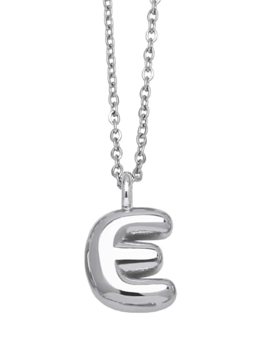E Brass Letter Minimalist Necklace