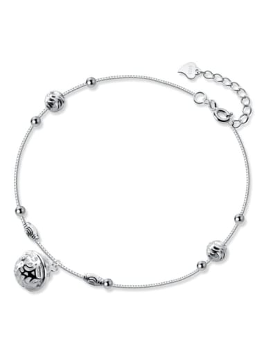 925 Sterling Silver Bell Minimalist  Anklet