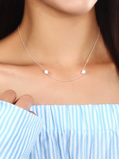 925 Sterling Silver Freshwater Pearl White Necklace