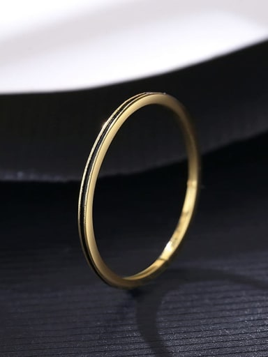 Brass Round Minimalist Band Ring