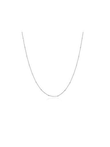 925 Sterling Silver With White Gold Plated Minimalist Necklaces