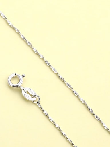 White Gold Star chain 925 Sterling Silver Minimalist  Chain