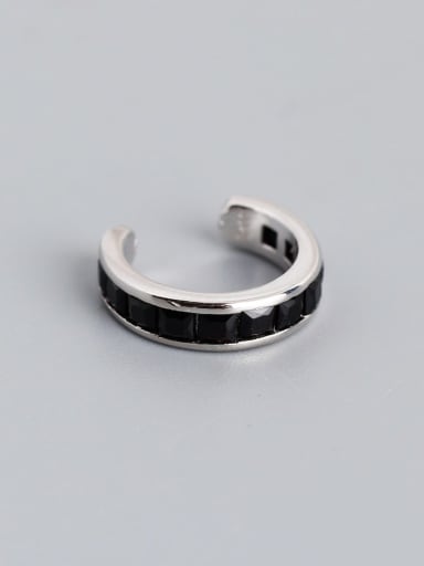 925 Sterling Silver Cubic Zirconia Geometric Minimalist Single Earring (Single-Only One)