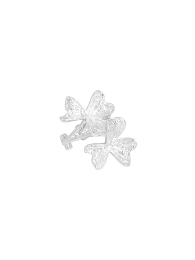 Silver [single] 925 Sterling Silver Flower Vintage Single Earring[Single]