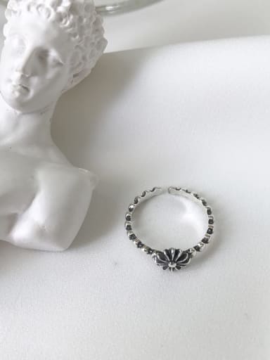 925 Sterling Silver Cross/flower Vintage Geeky Ring