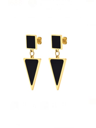 Stainless steel Acrylic Triangle Hip Hop Drop Earring