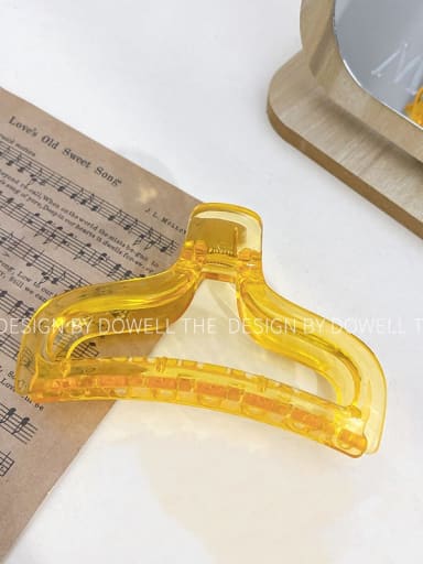 Geometrically transparent yellow Alloy Resin Trend Geometric Multi Color Jaw Hair Claw