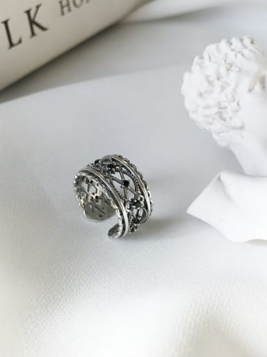 925 Sterling Silver Retro Lace free size Ring