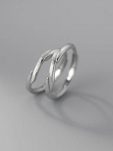 925 Sterling Silver Round Minimalist Couple Ring