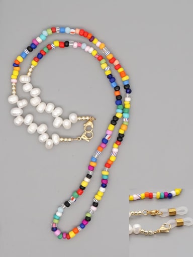 Stainless steel  Multi Color  Bead Bohemia Hand-woven Necklace