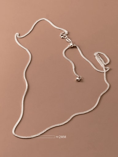 925 Sterling Silver Irregular Minimalist Adjustable pull-out Necklace