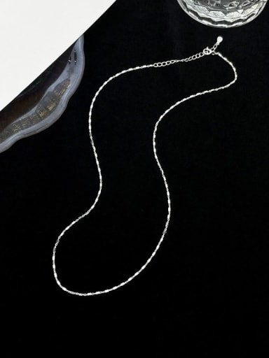 NS985 platinum 925 Sterling Silver Irregular Minimalist Chain Necklace